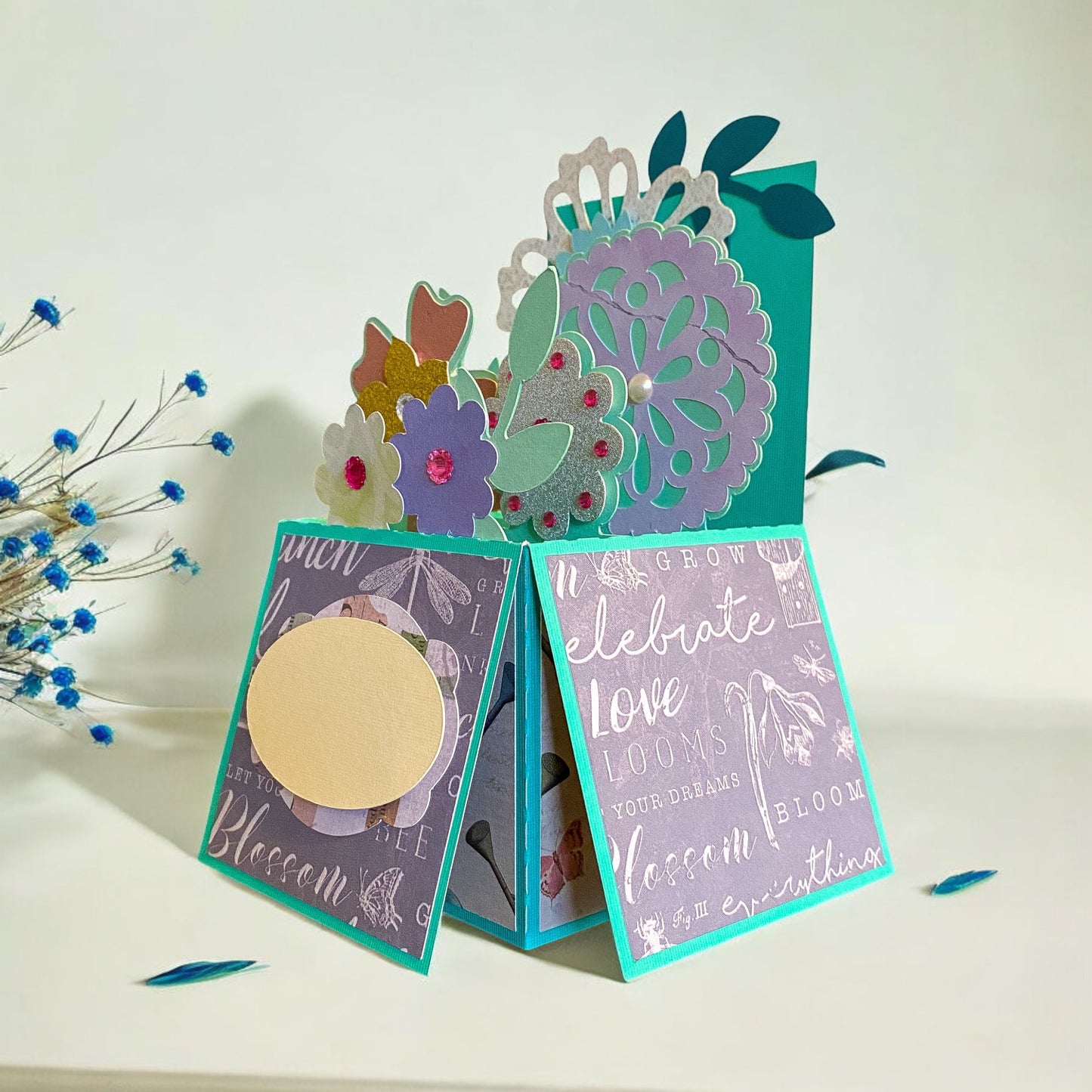 Floral box card
