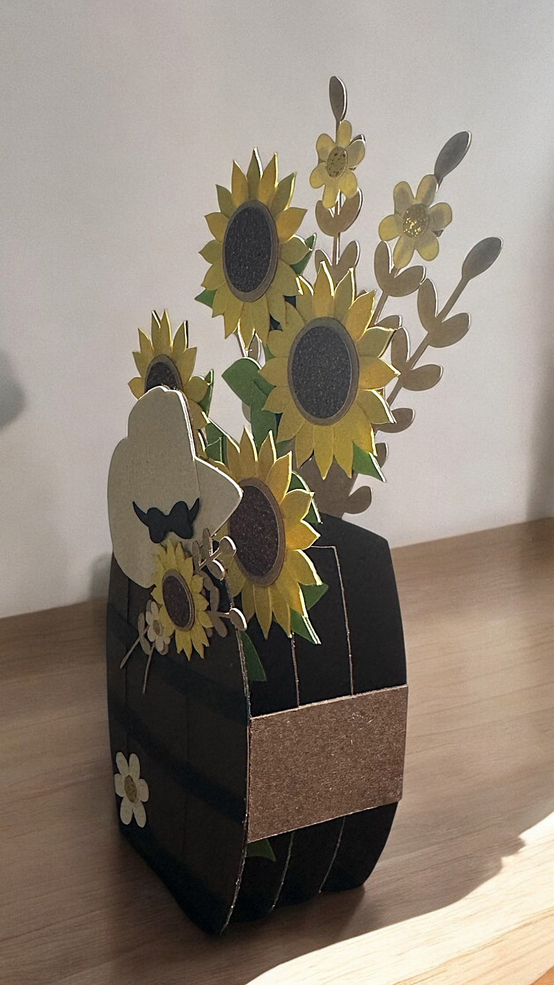 Cowboy hat sunflower box card