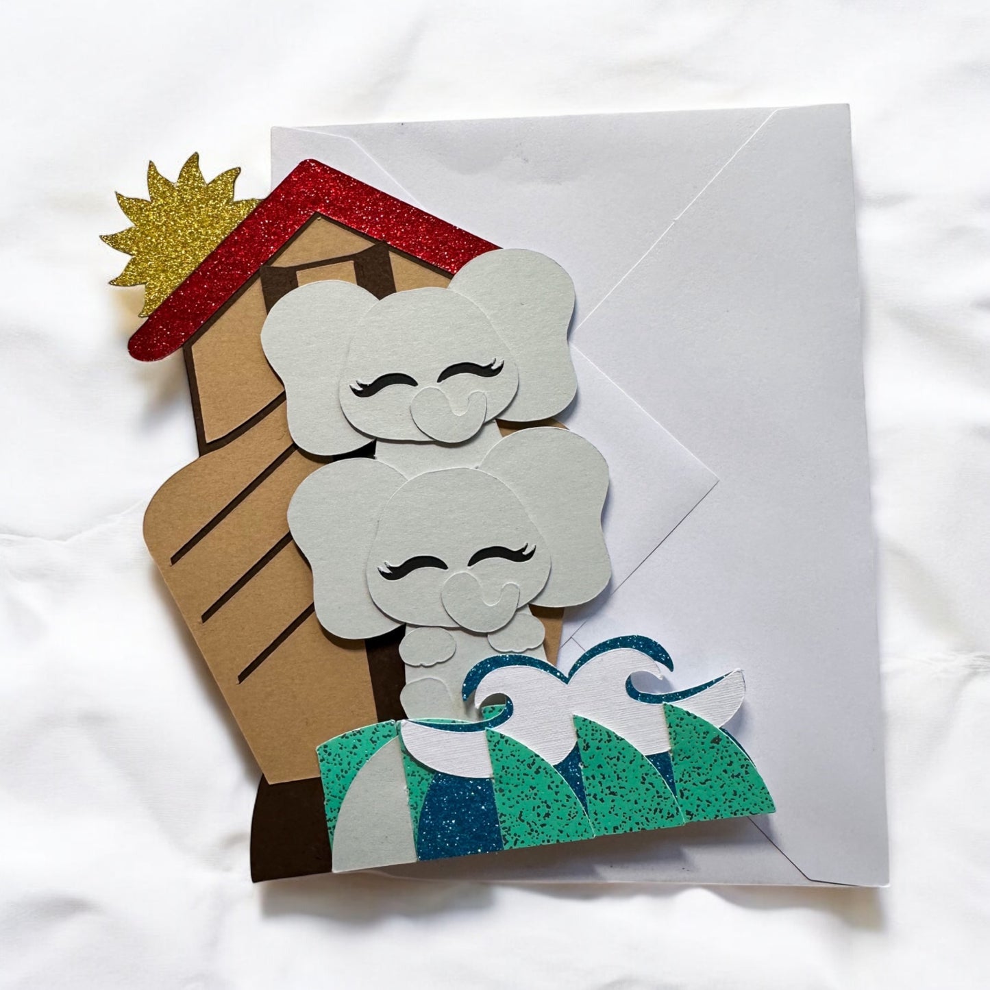 Elephant Noah’s arc slice card