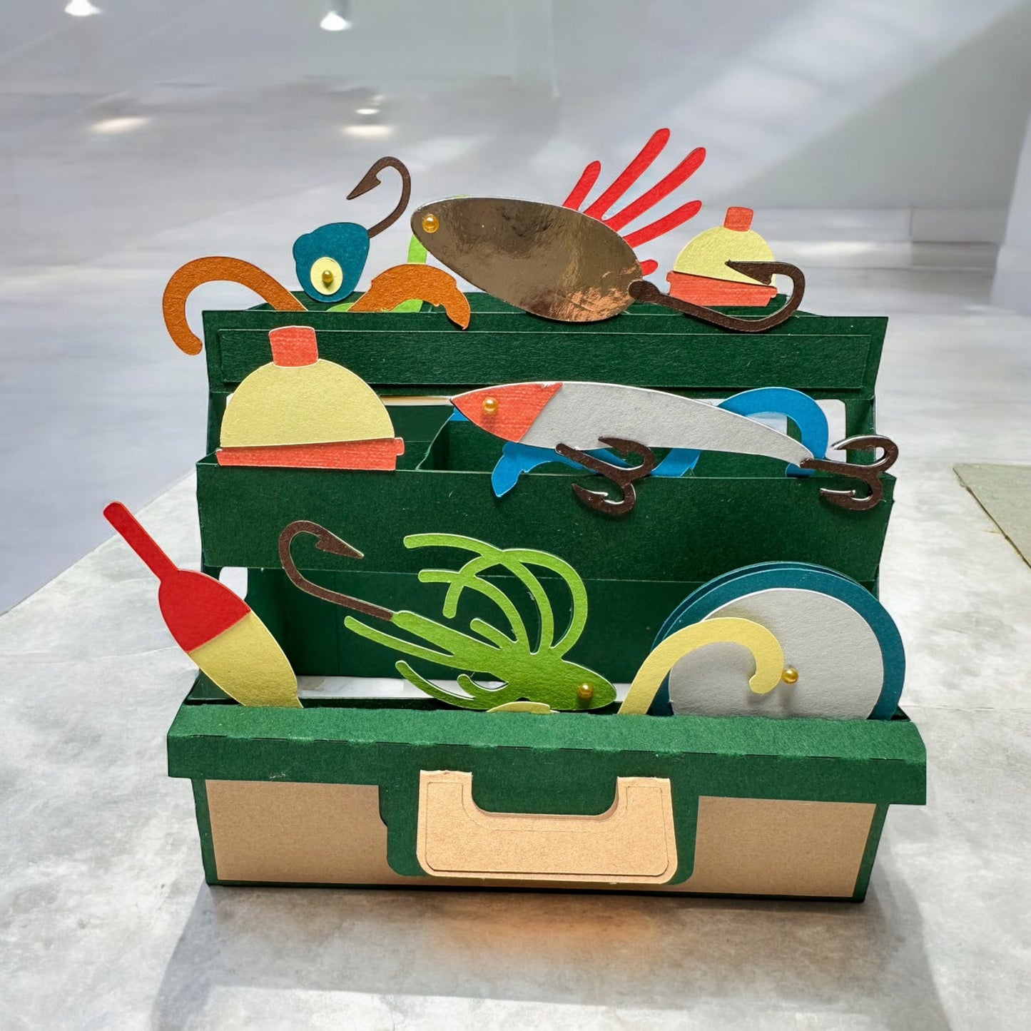 Fishing tackle box card