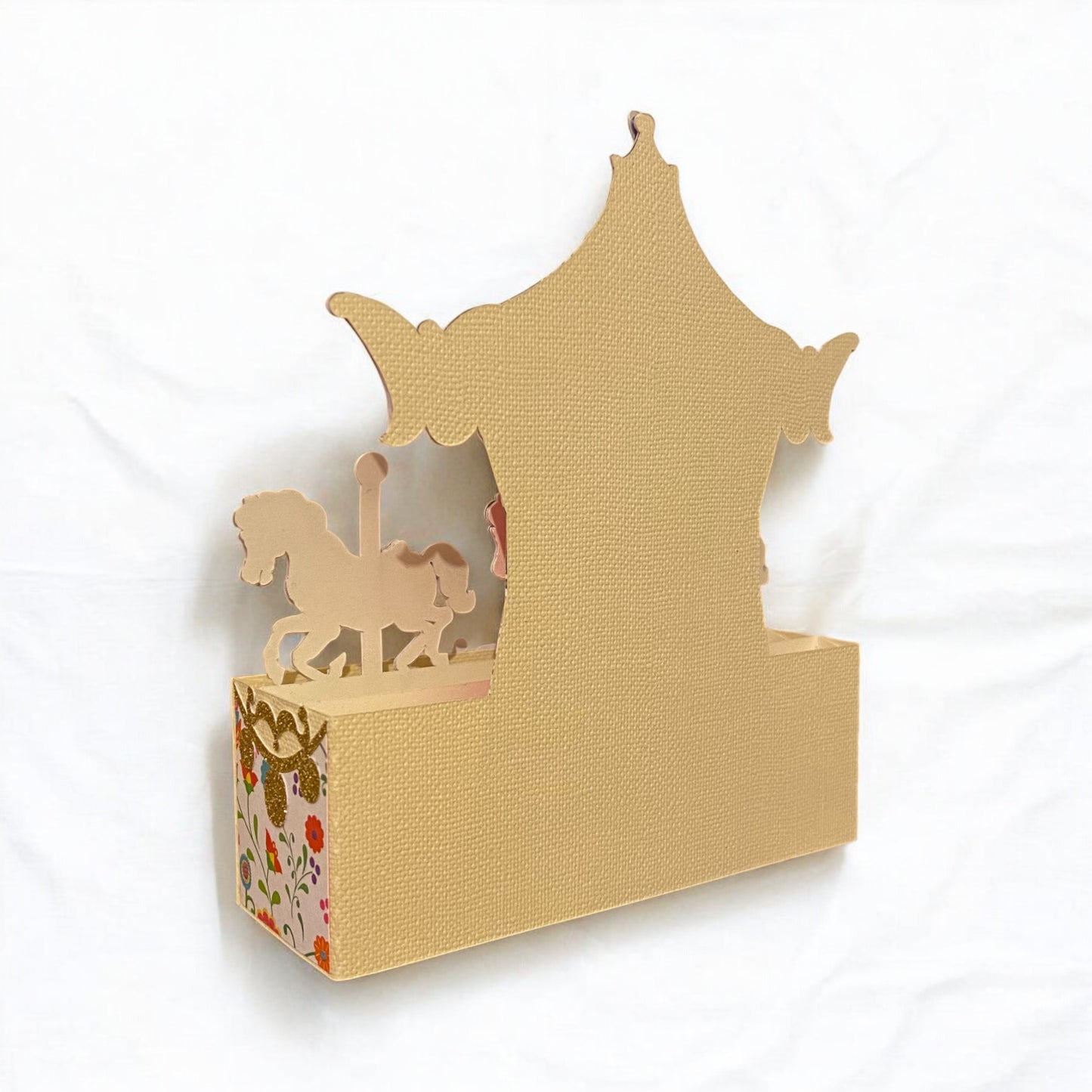 Horse carousel box card