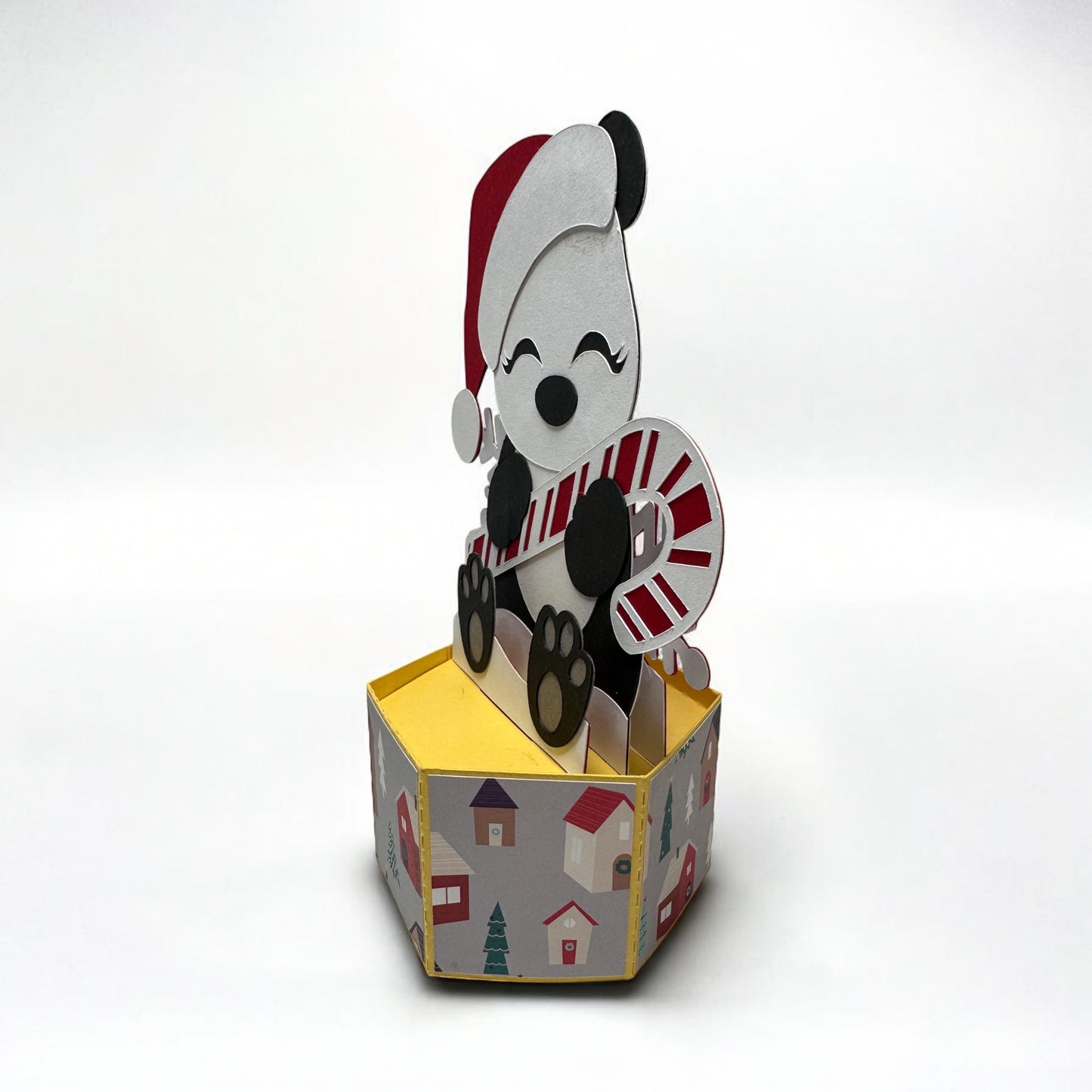 Panda Christmas pop-up card