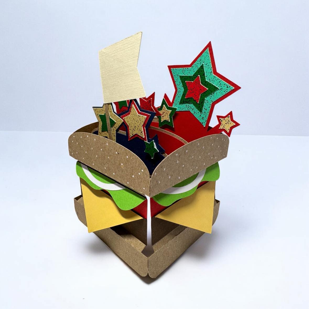 Cheese burger box card