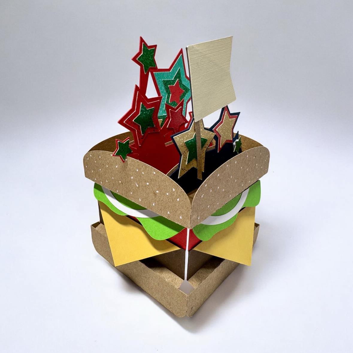 Cheese burger box card