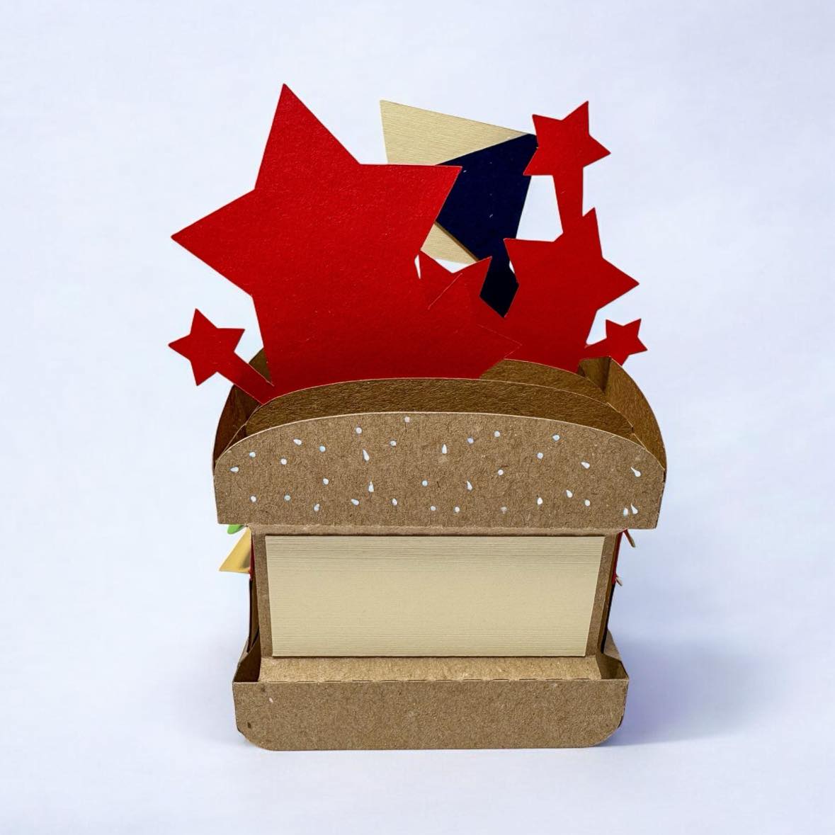 Cheese burger box card