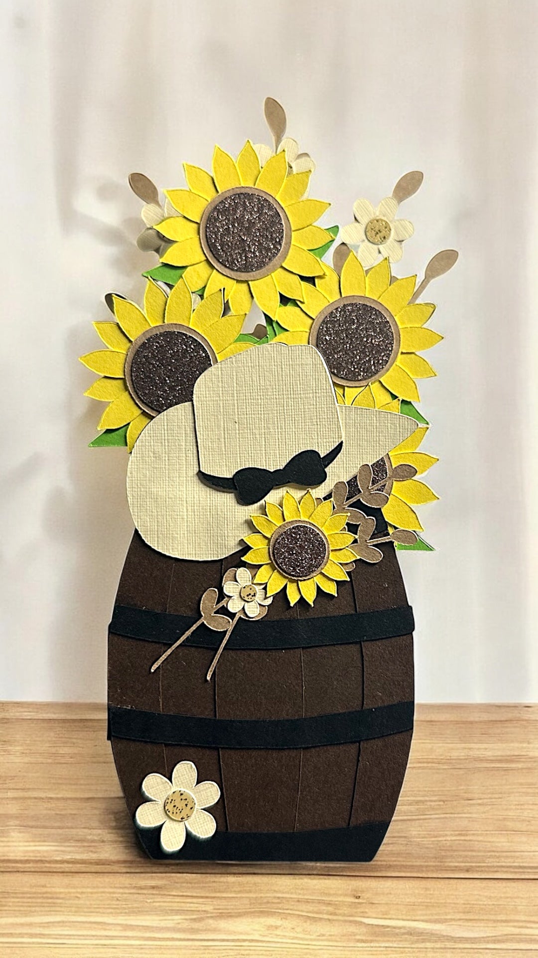 Cowboy hat sunflower box card