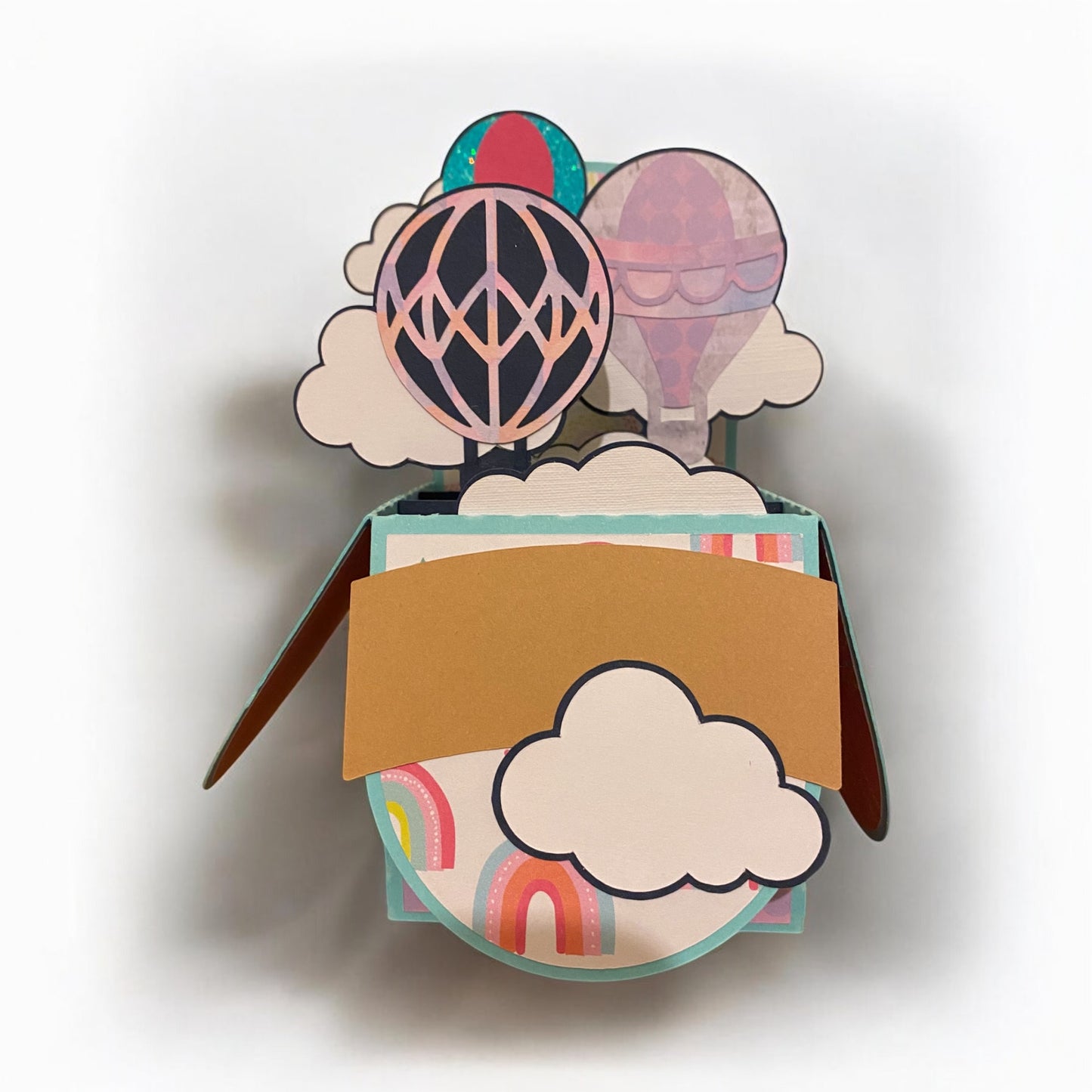 Hot air balloon box card