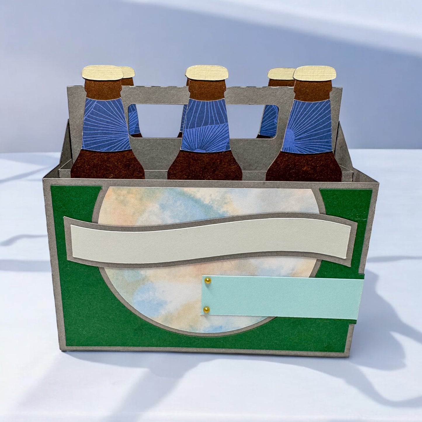 Six pack beer box card