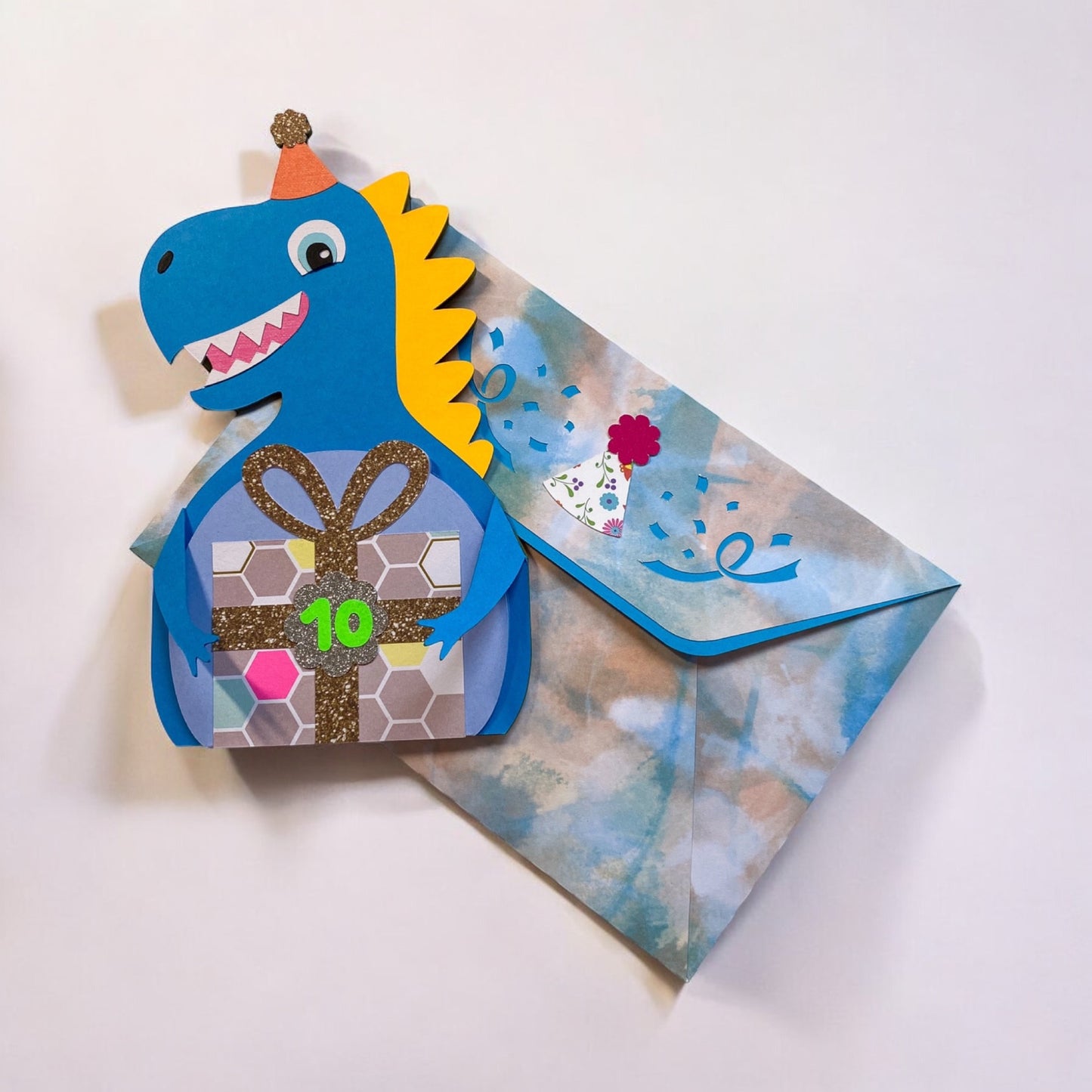 Dinosaur gift card holder card