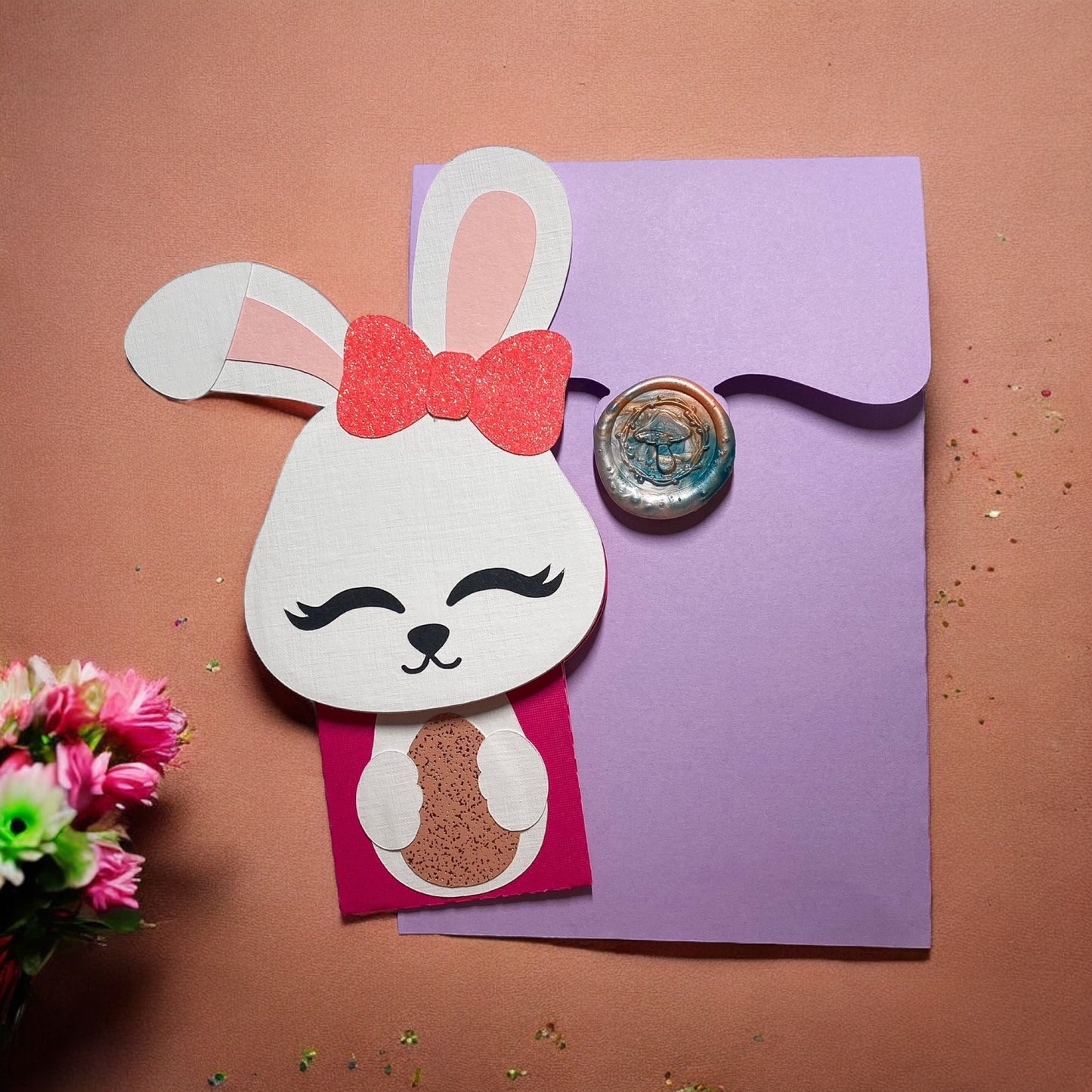 Easter Bunny gift card holder