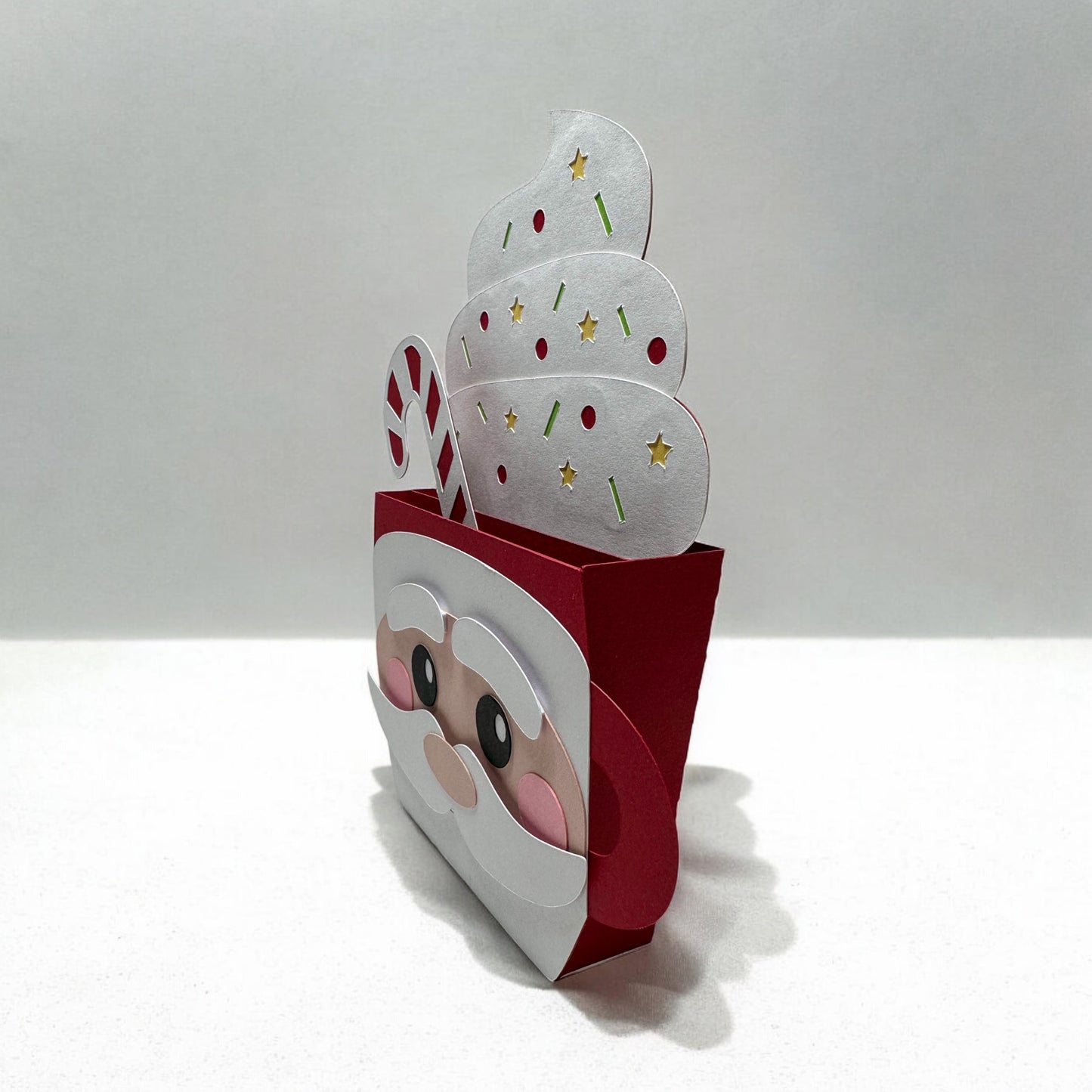 Santa hot chocolate box card