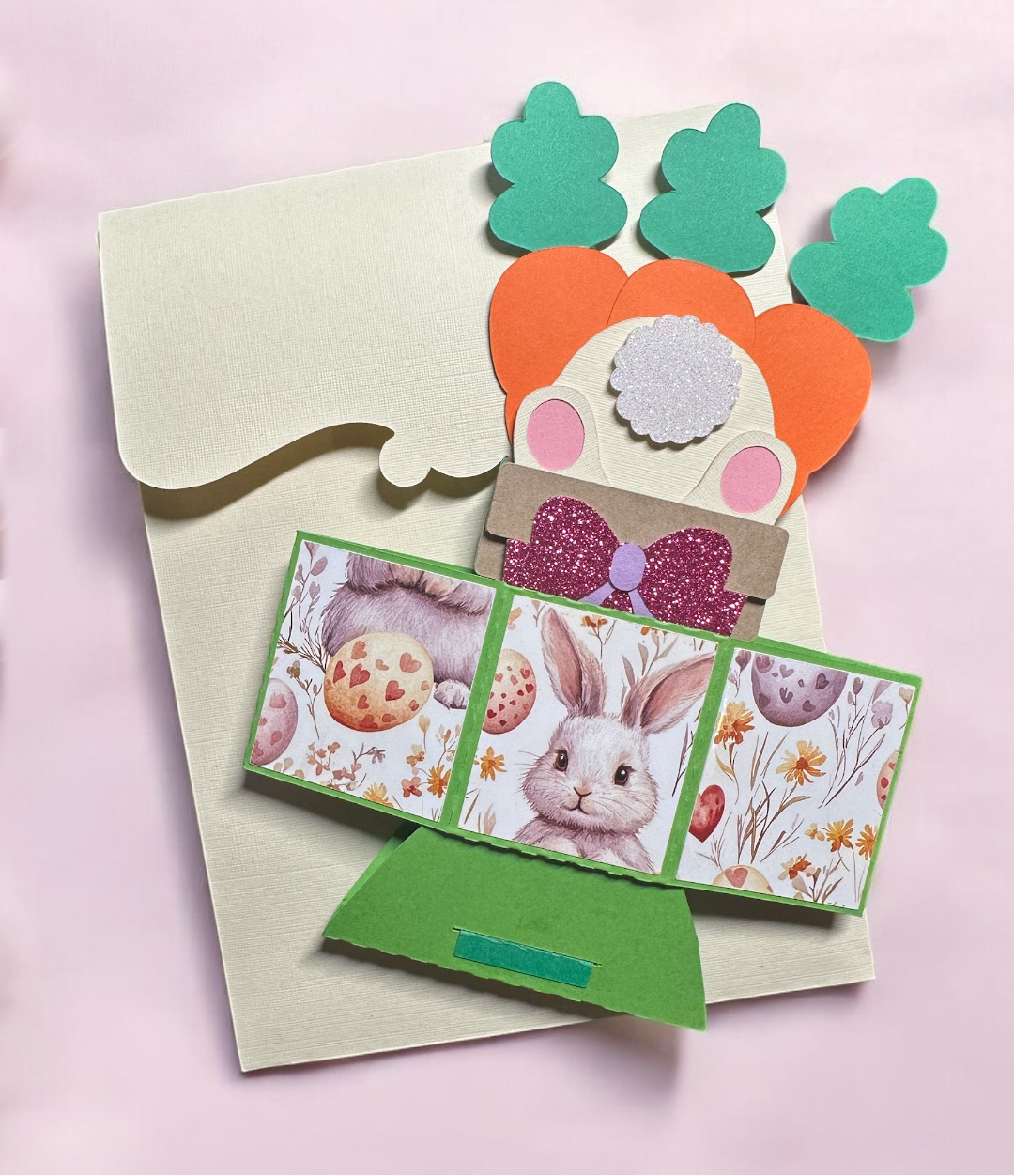 Bunny bob tail popup card