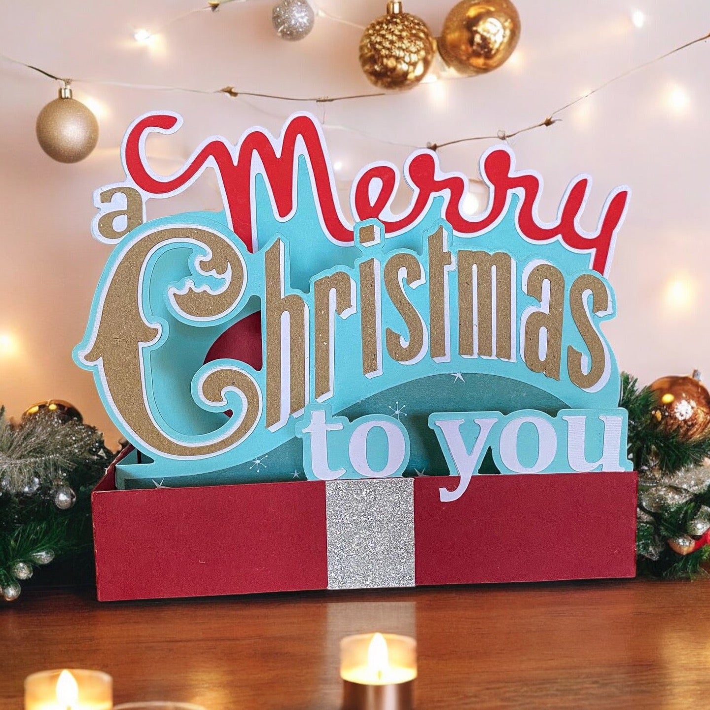 A merry Christmas to you box card