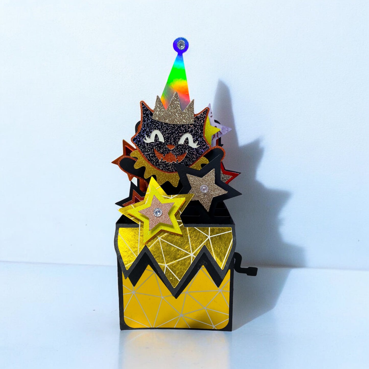 Cat-in-the-box box card