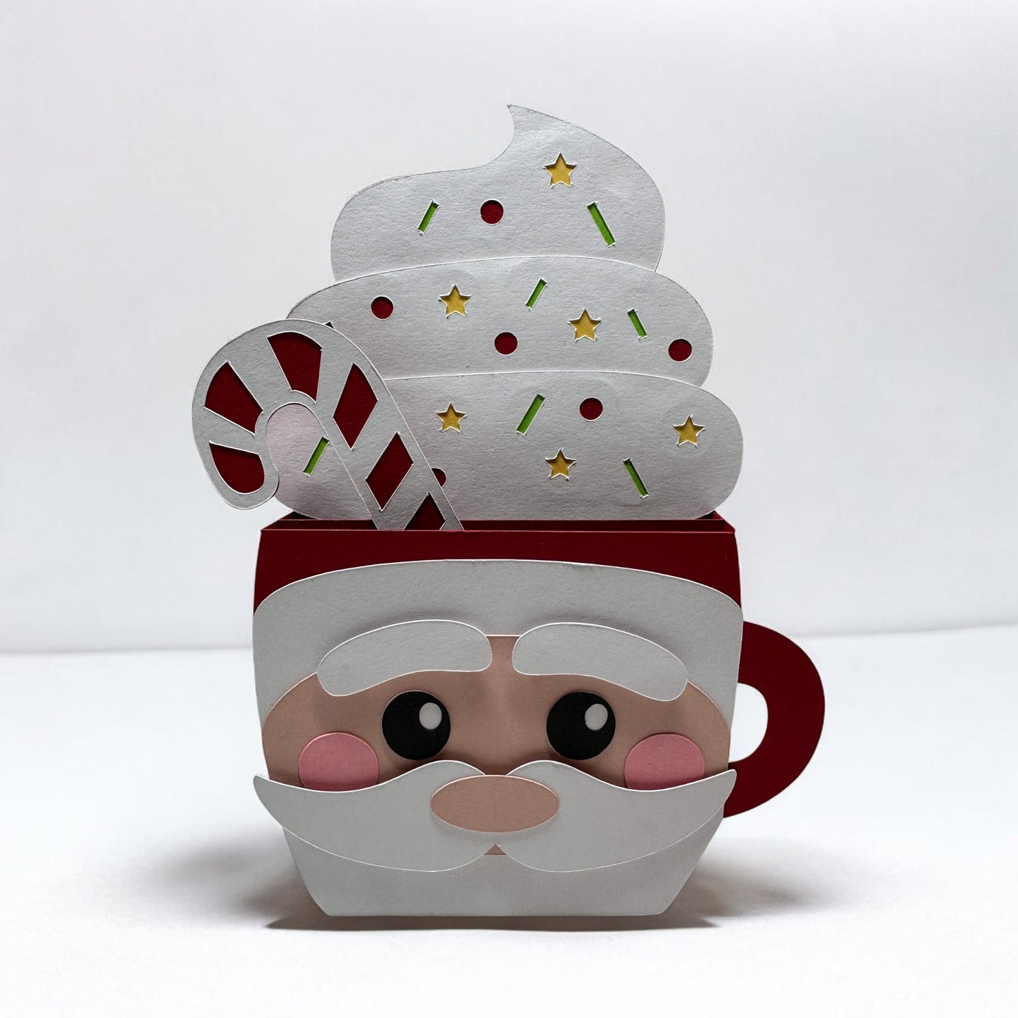 Santa hot chocolate box card