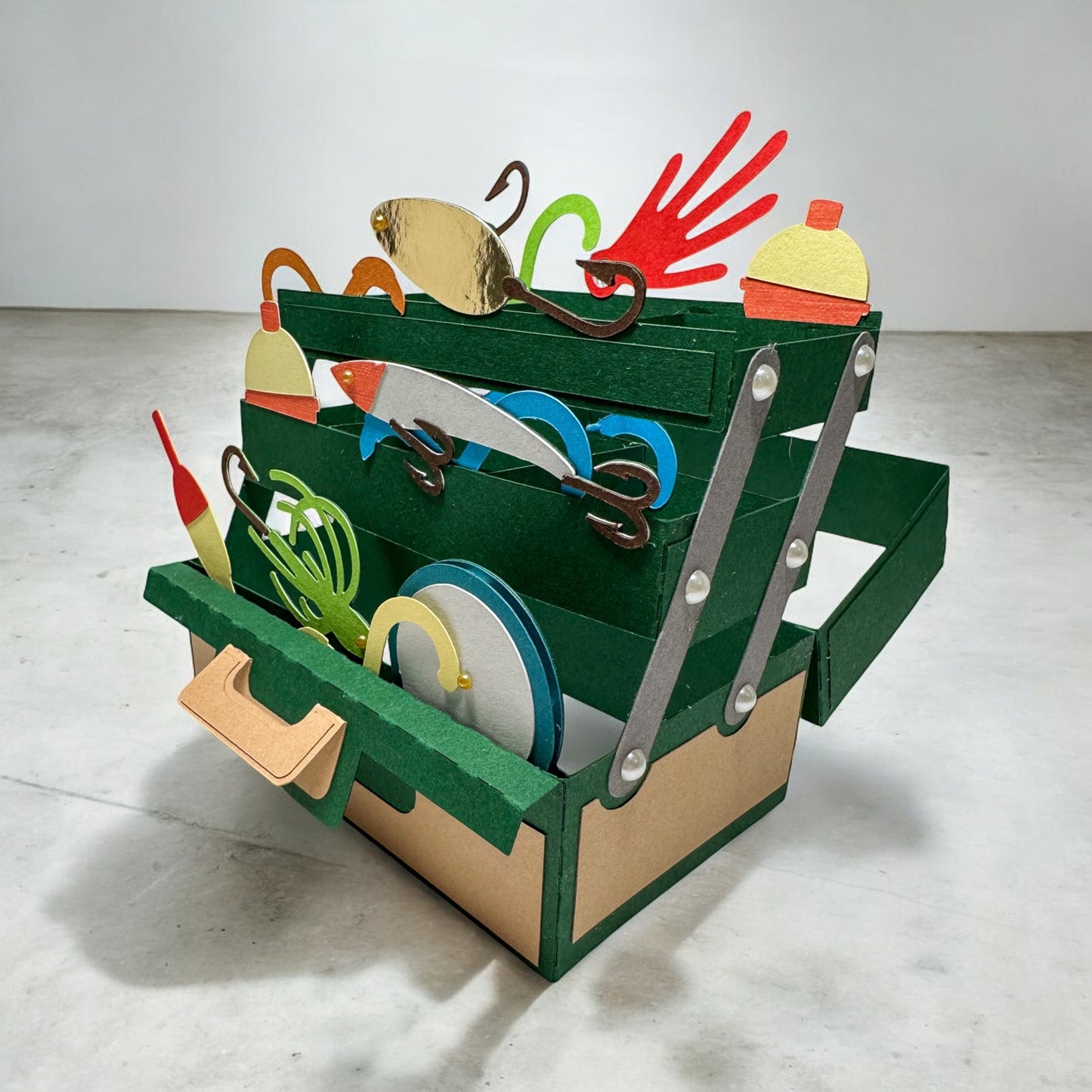 Fishing tackle box card