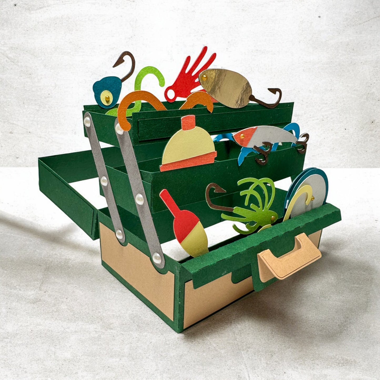 Fishing tackle box card