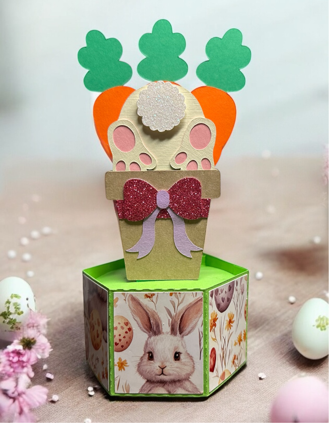 Bunny bob tail popup card