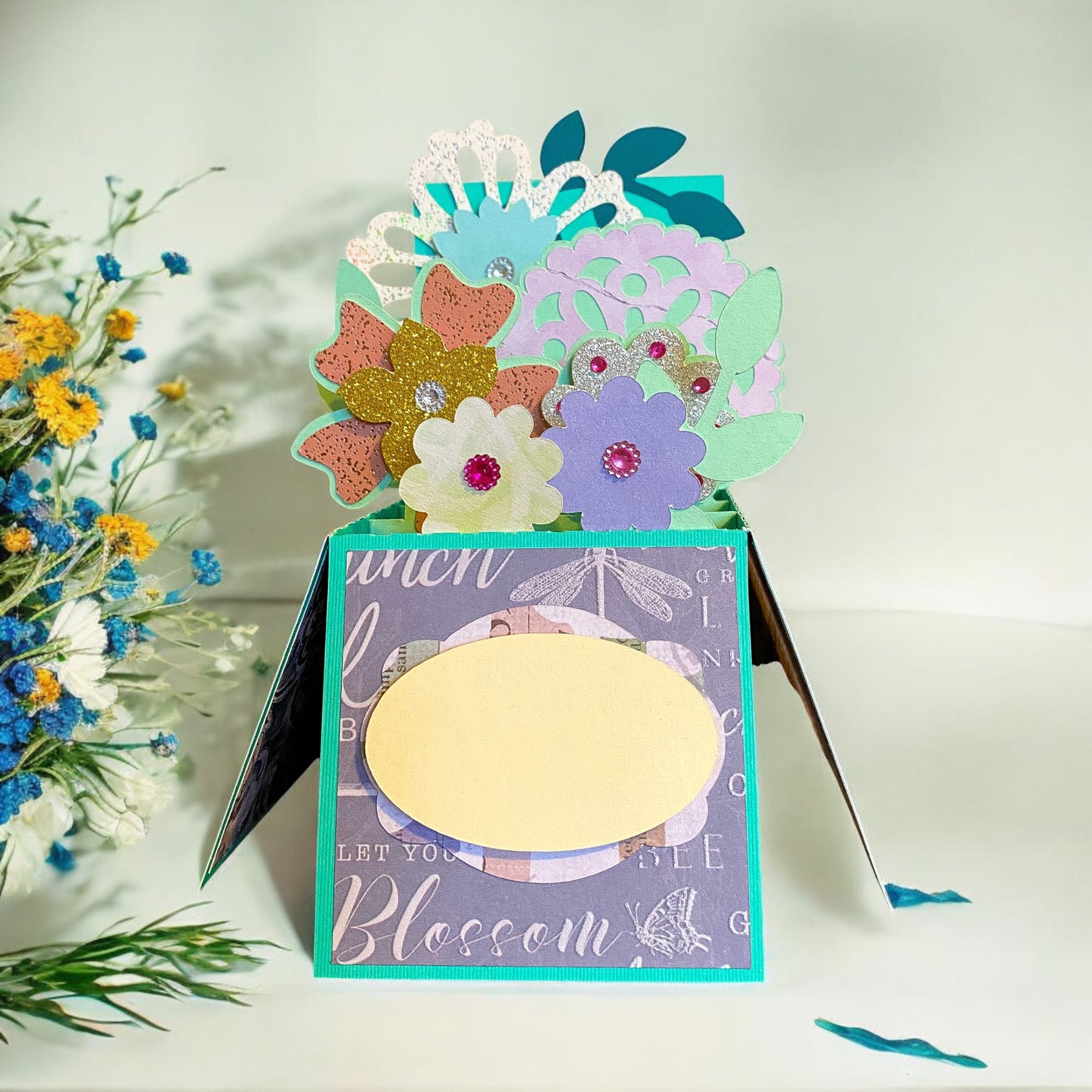 Floral box card