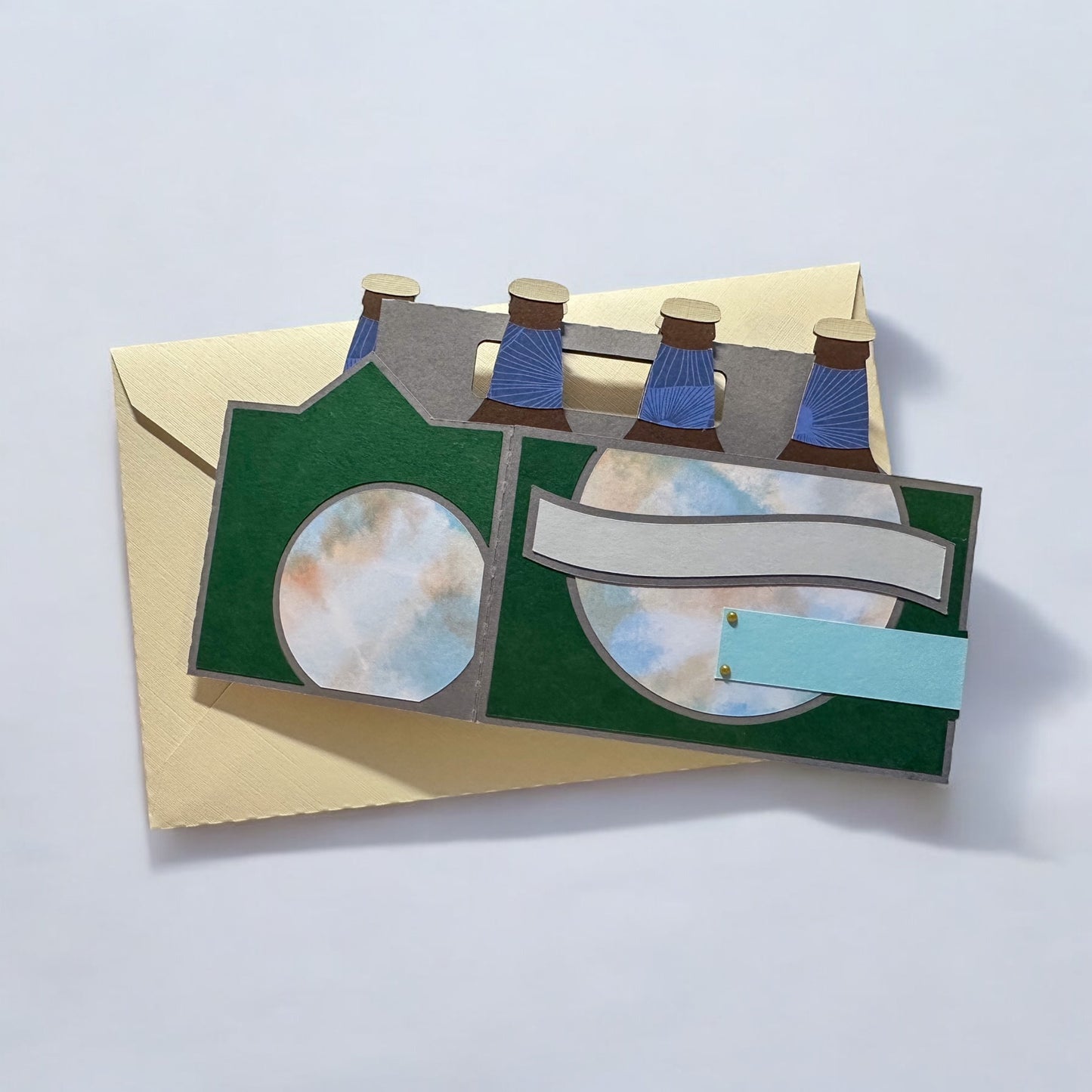 Six pack beer box card