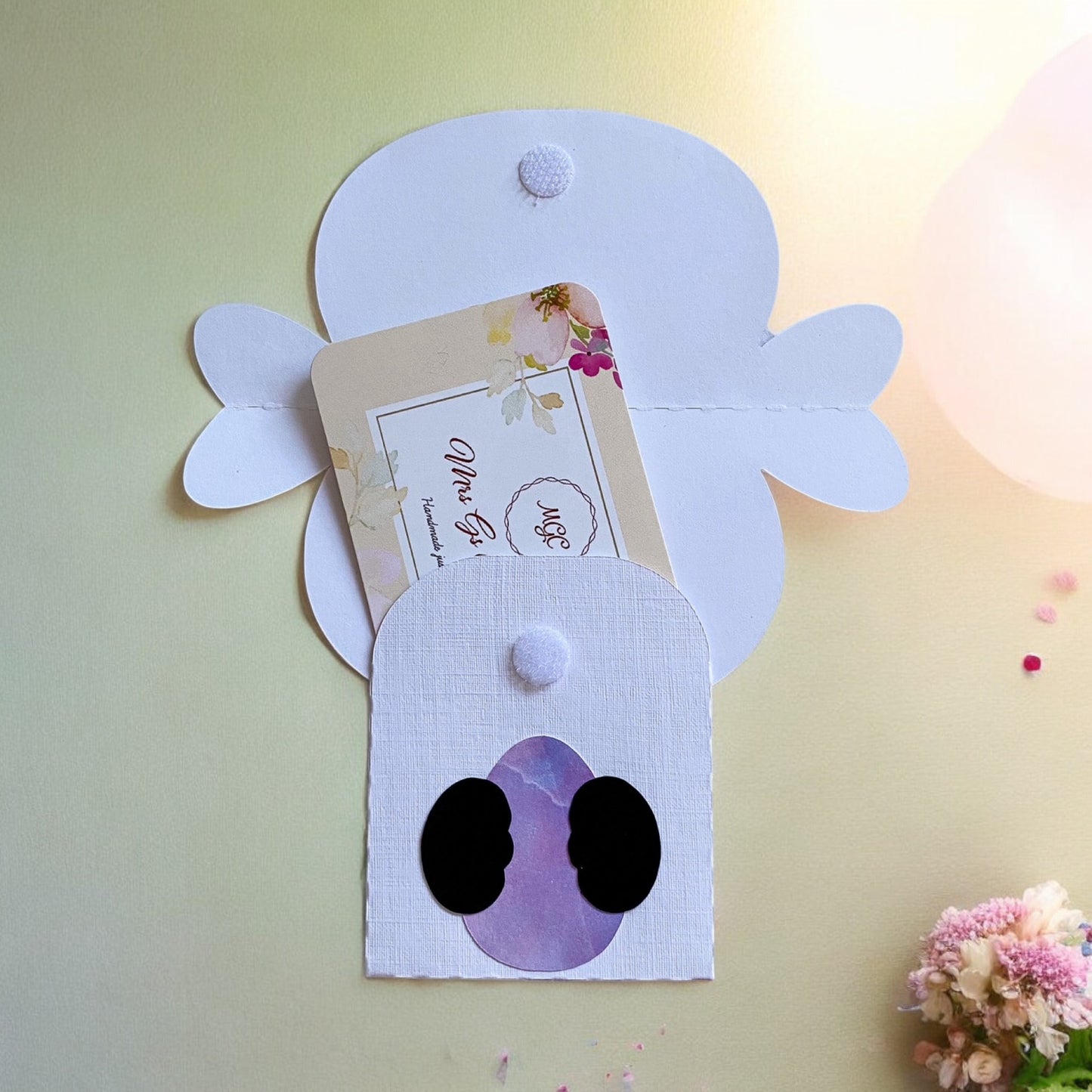 Easter lamb gift card holder