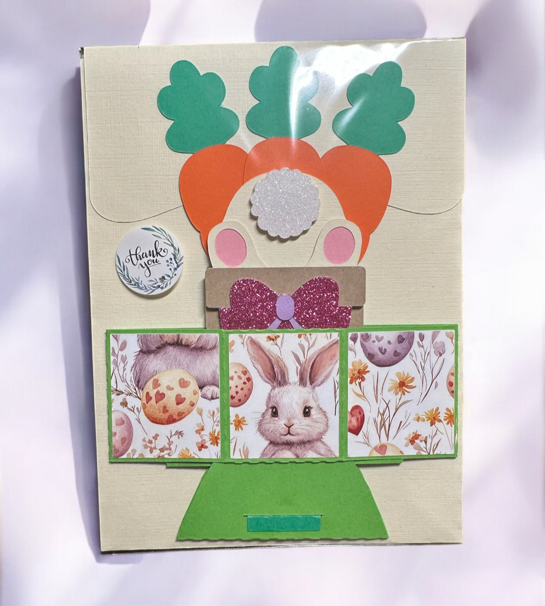Bunny bob tail popup card