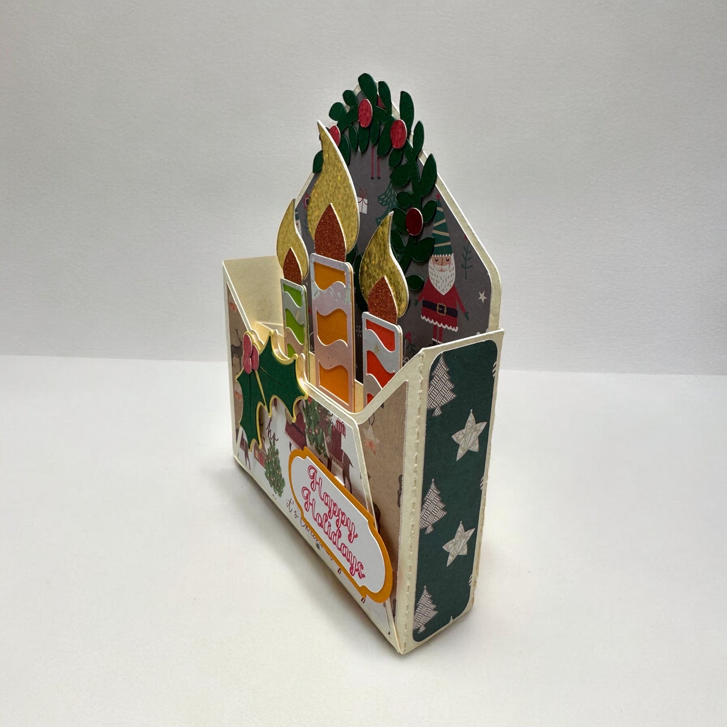 Christmas candles box card