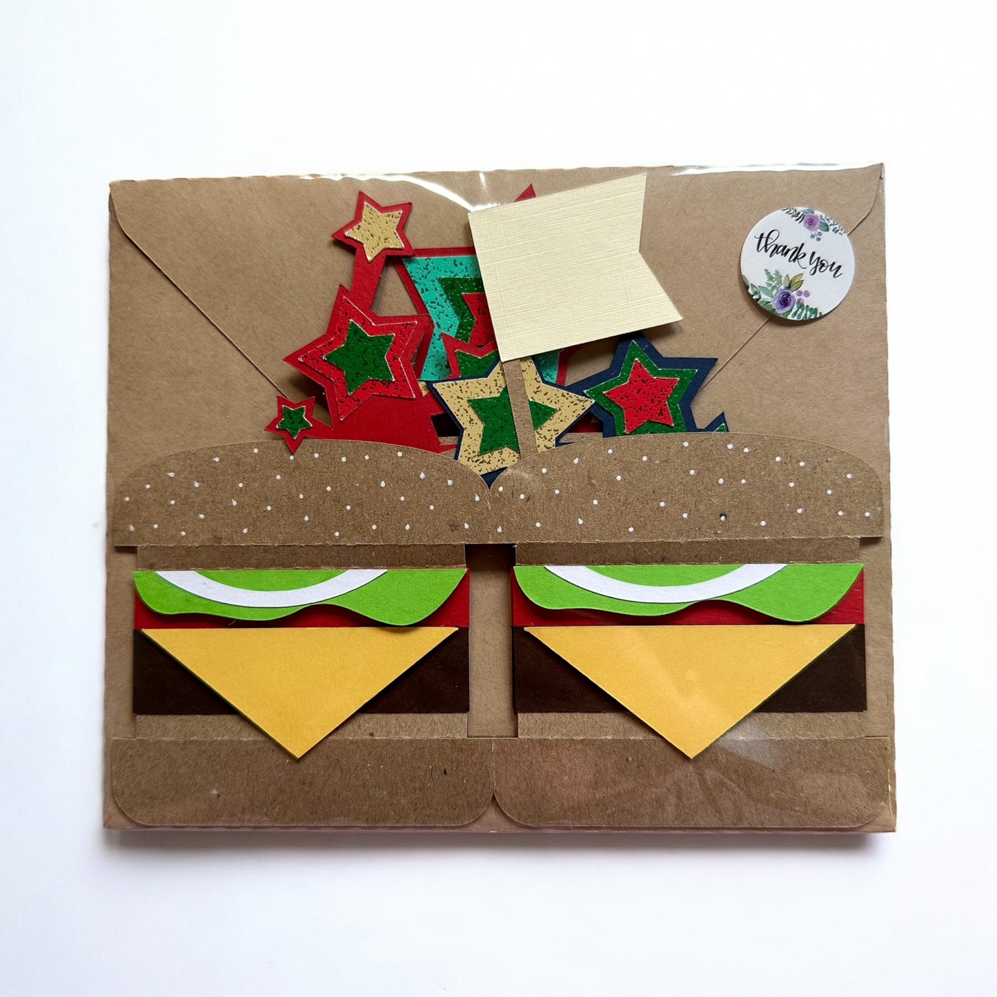Cheese burger box card