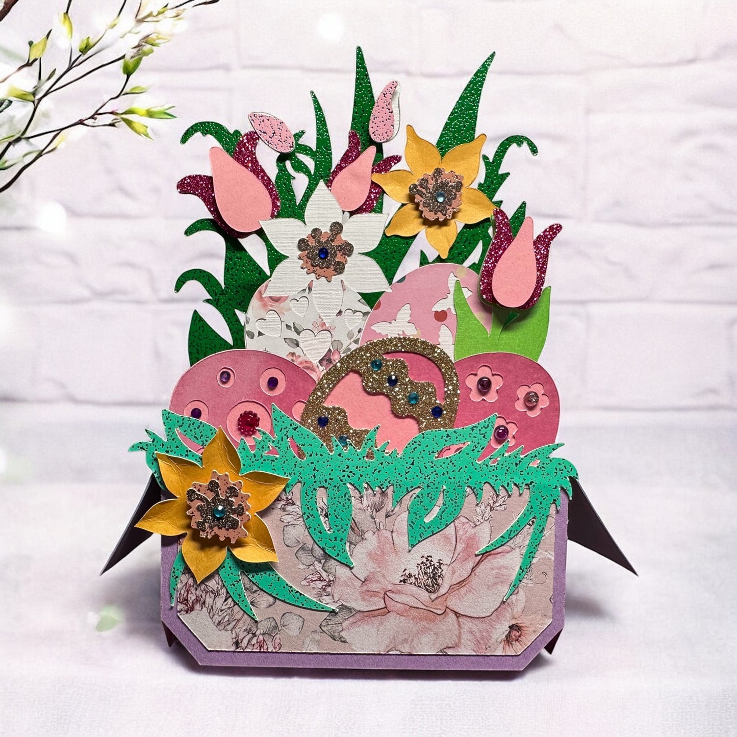 Easter eggs basket