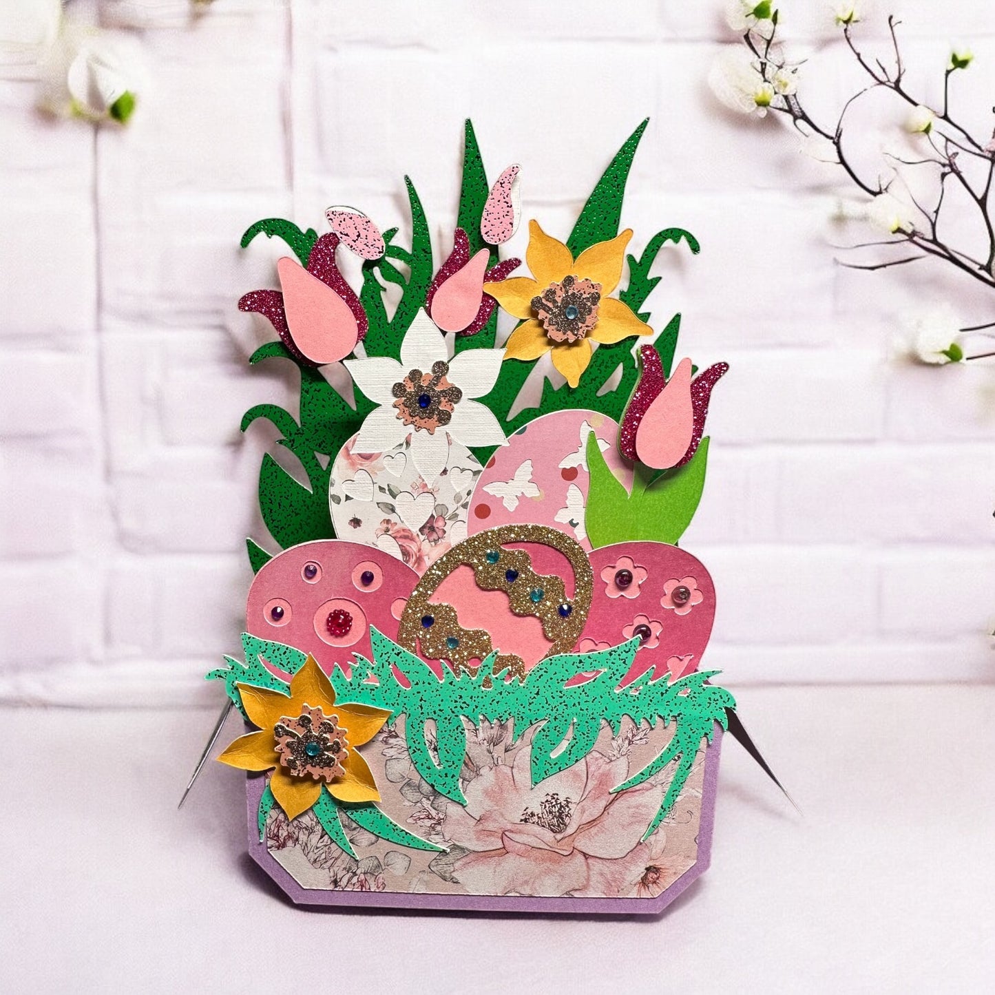 Easter eggs basket