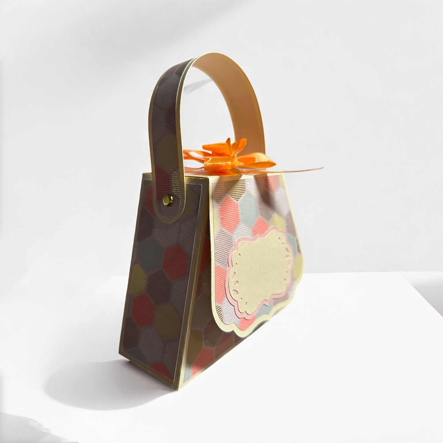 Bow top gift bag
