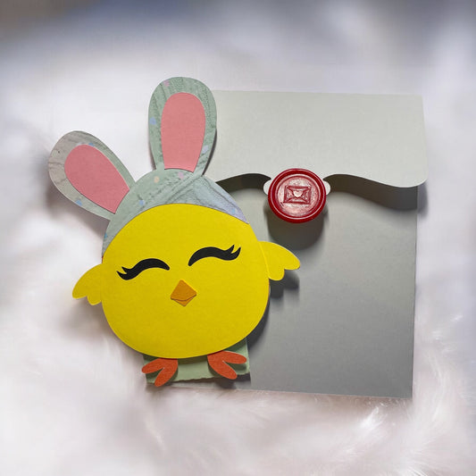 Easter chick gift card holder