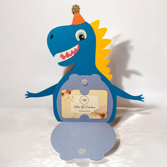 Dinosaur gift card holder card