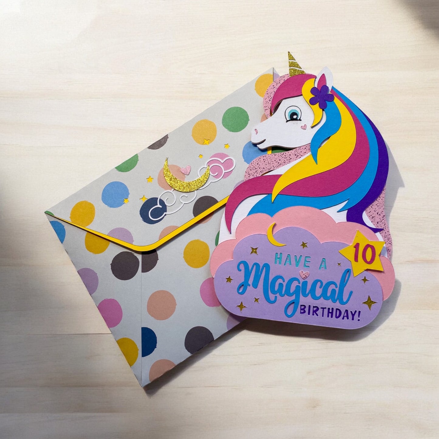 Unicorn gift card holder card