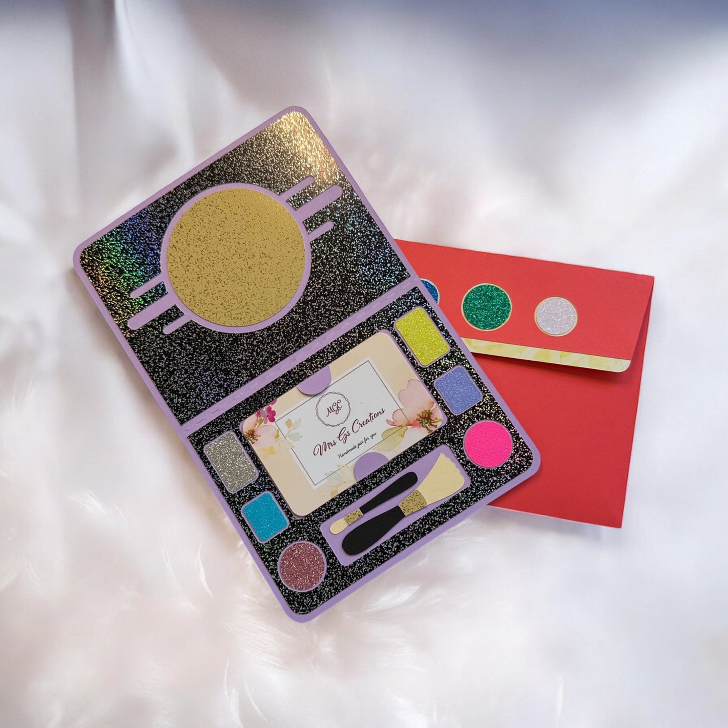 Make-up palette gift card holder