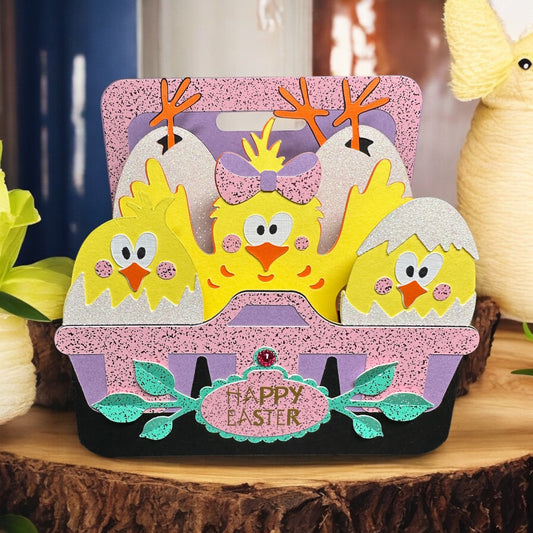 Easter chicks box card